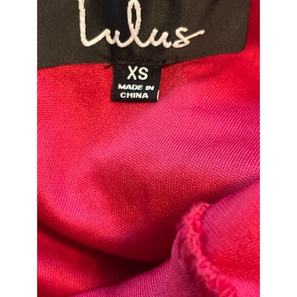 Lulus Romance Language Backless Lace Cocktail Party Dress Red XS NWT - Picture 10 of 11